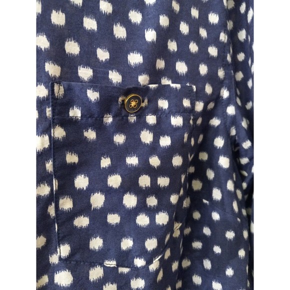 C. Wonder Womens  Purple /white Long Sleeve Silk Blend Button Down Shirt‎ Size S - Picture 4 of 10